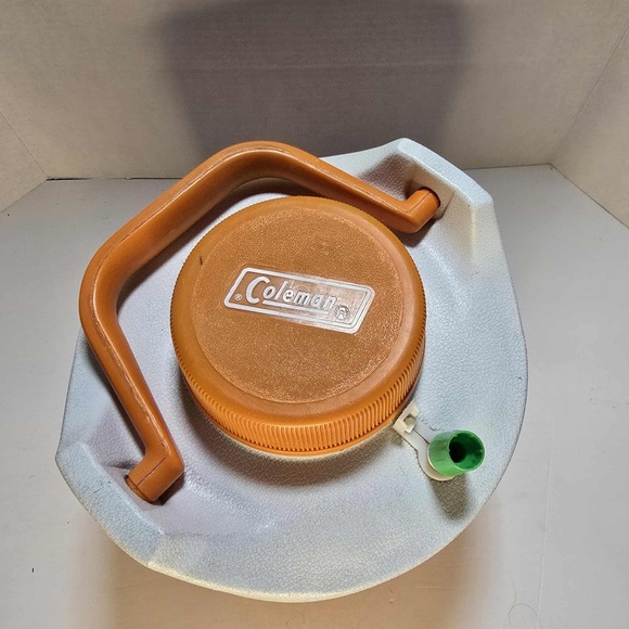 Vintage Coleman Orange White 1 Gallon Water Cooler Jug 1970’s Canada - Picture 4 of 4